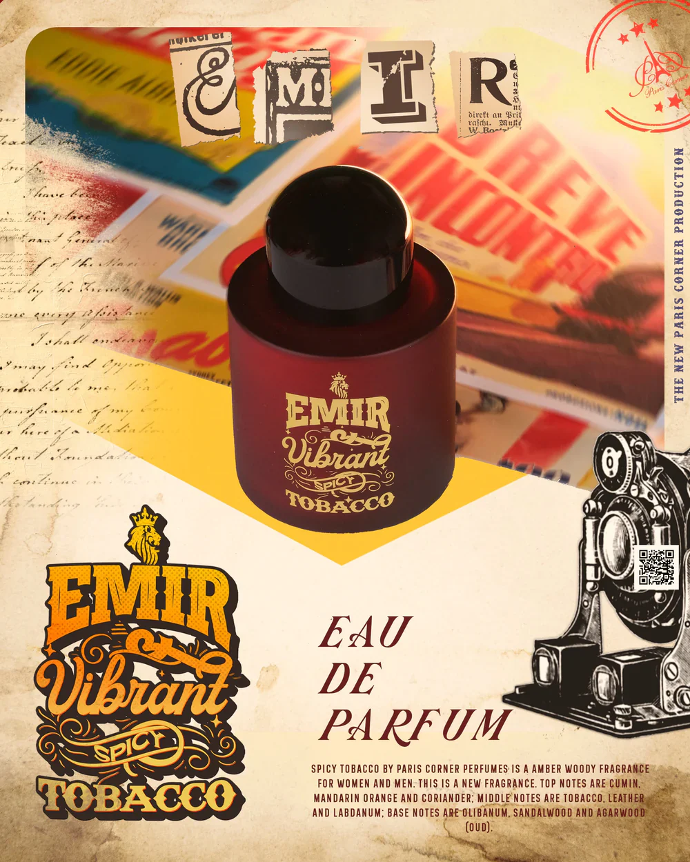 Vibrant Spicy Tobacco Emir 100ml by Paris Corner - Image 4